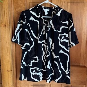 None West Monochrome Swirl Top